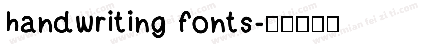 handwriting fonts字体转换